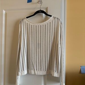 Chic Studded White Sweater